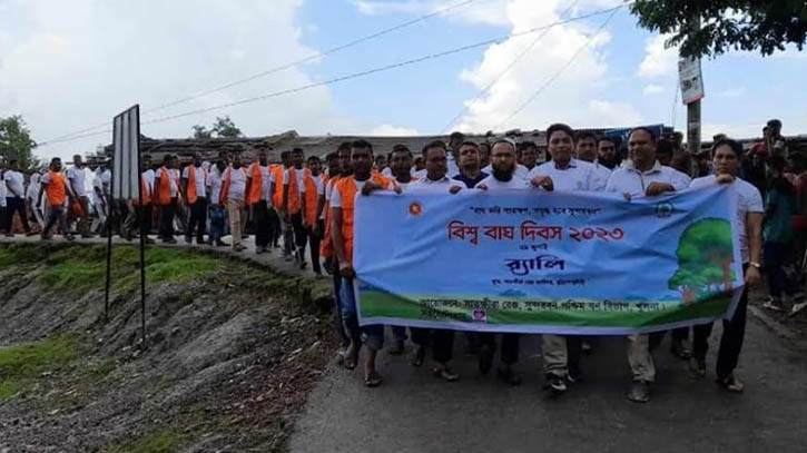 বিশ্ব বাঘ দিবস পালিত সুন্দরবন সাতক্ষীরা রেঞ্জে