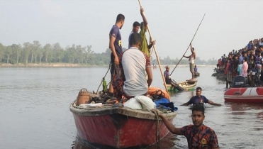 করতোয়ায় নৌকাডুবি : পঞ্চম দিনের উদ্ধার অভিযান চলছে 