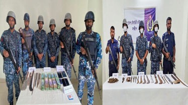 সন্দ্বীপে নৌবাহিনীর অভিযানে মাদক ও দেশীয় আগ্নেয়াস্ত্র উদ্ধার