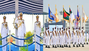 নৌবাহিনীর বি/২০২৫ ব্যাচের নবীন নাবিকদের শিক্ষা সমাপনী কুচকাওয়াজ অ