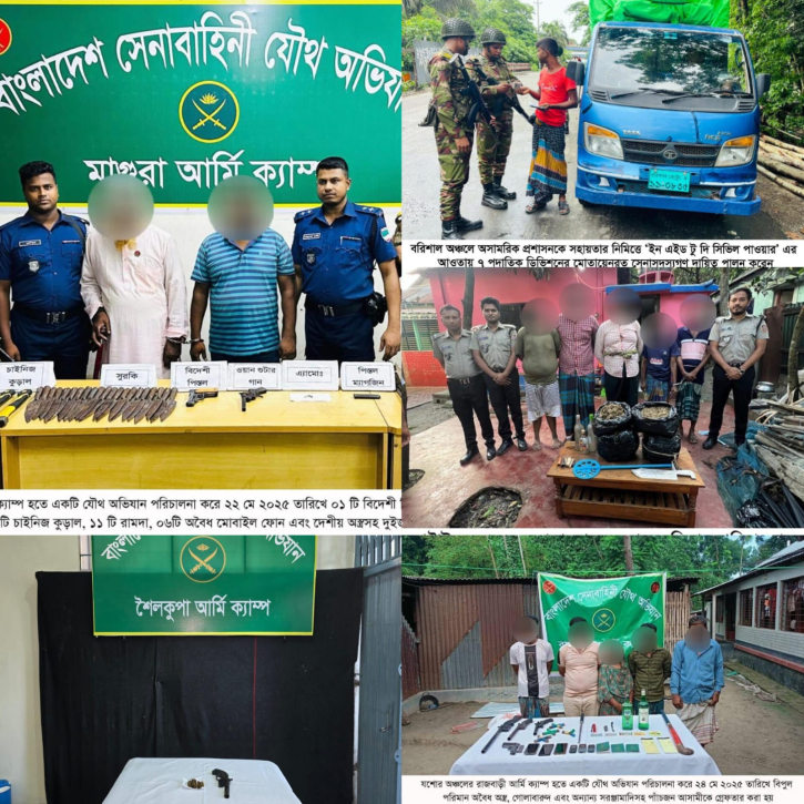 যৌথ বাহিনীর অভিযানে সারাদেশে পাকড়াও ৩৯০ যৌথ বাহিনীর অভিযানে সারাদেশে পাকড়াও ৩৯০