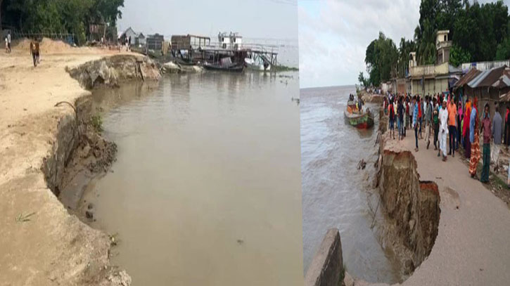 পদ্মা সেতুর কনস্ট্রাকশন ইয়ার্ডের ৩ কিলোমিটারের মধ্যে নদী ভাঙন শুরু পদ্মা সেতুর কনস্ট্রাকশন ইয়ার্ডের ৩ কিলোমিটারের মধ্যে নদী ভাঙন শুরু